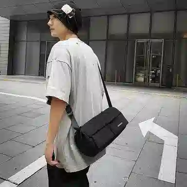 醇龙 纯色高级潮流百搭 尼龙 单肩包 常规 男女同款情侣款 多色