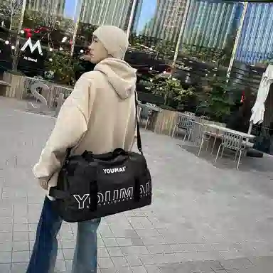 醇龙 大容量 干湿分离 短途便携 尼龙 单肩旅行包 常规 男女同款情侣款 黑/粉/黄/卡其/绿/红