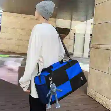 醇龙 大容量短途旅行干湿分离多用 牛津布 单肩包 男女同款情侣款 黑/青绿/蓝/灰/粉/紫/黄/红/白