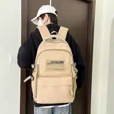 醇龙 初中高中生大容量轻便耐脏学生旅行 双肩包 男女同款情侣款 尼龙 多色