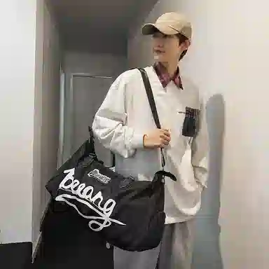 醇龙 干湿分离短途大容量休闲 尼龙布 健身包手提单肩斜挎包旅行包 常规 男女同款情侣款 黑/灰/棕/红