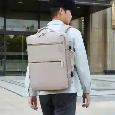 醇龙 大容量时尚纯色简约百搭可扩容 牛津布 双肩包 常规 男女同款情侣款 多色