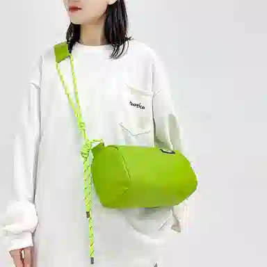 醇龙 休闲防水通勤包 超纤面料 单肩包 常规 男女同款情侣款 白色/黑色/卡其色/绿色