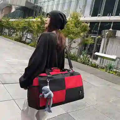 醇龙 大容量短途旅行干湿分离多用 牛津布 单肩包 男女同款情侣款 黑/青绿/蓝/灰/粉/紫/黄/红/白