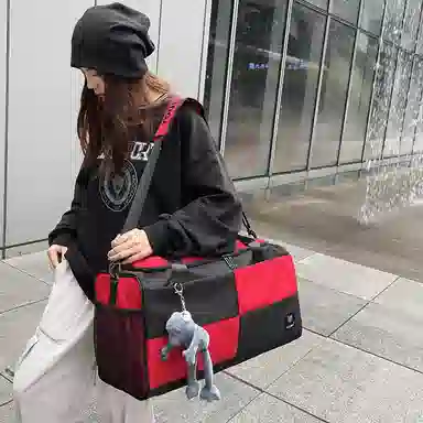 醇龙 大容量短途旅行干湿分离多用 牛津布 单肩包 男女同款情侣款 黑/青绿/蓝/灰/粉/紫/黄/红/白