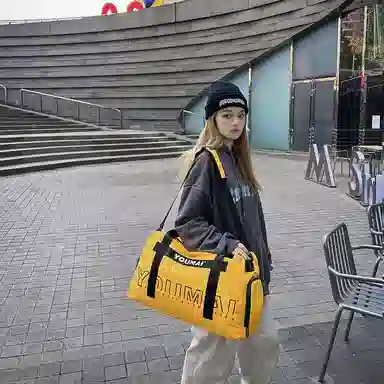 醇龙 大容量 干湿分离 短途便携 尼龙 单肩旅行包 常规 男女同款情侣款 黑/粉/黄/卡其/绿/红