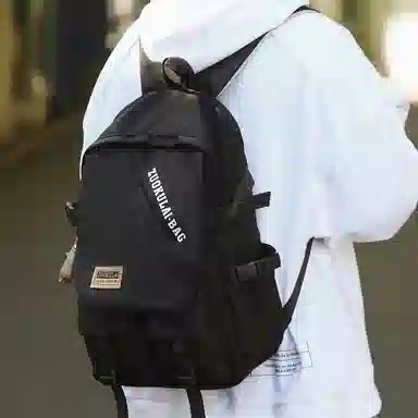 醇龙 大容量 复古 原宿风 休闲大学生 双肩包 男女同款情侣款 尼龙 多色