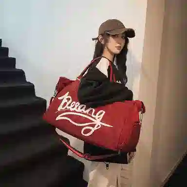 醇龙 干湿分离短途大容量休闲 尼龙布 健身包手提单肩斜挎包旅行包 常规 男女同款情侣款 黑/灰/棕/红