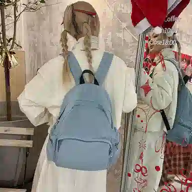 醇龙 韩版纯色简约轻便 尼龙布 双肩包 常规 男女同款情侣款 多色