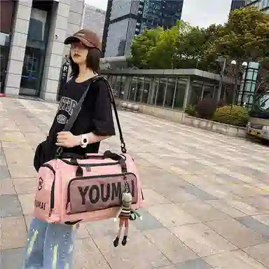 醇龙 大容量多功能干湿分离带独立鞋仓 尼龙 旅行包 男女同款情侣款 黄/青绿/卡其/军绿/粉/黑