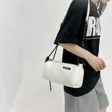 醇龙 休闲防水通勤包 超纤面料 单肩包 常规 男女同款情侣款 白色/黑色/卡其色/绿色