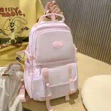 醇龙  尼龙男女通用多色风简约纯色双肩包大容量背包