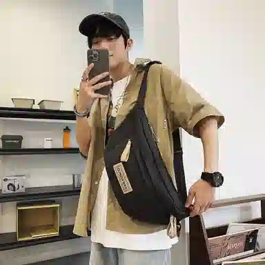 醇龙  大容量休闲运动工装旅游 尼龙 胸包 男女同款情侣款 多色