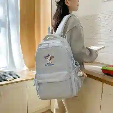 醇龙 可爱书包大容量学院风休闲旅行背包 尼龙 双肩包 常规 女款 多色