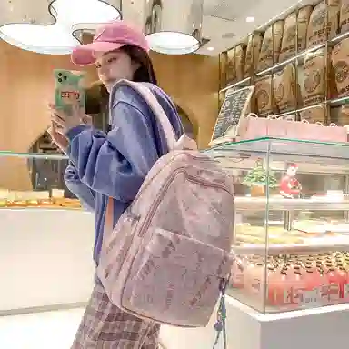 醇龙 韩版潮流涂鸦大容量耐用颜值 尼龙 双肩包 常规 女款 多色