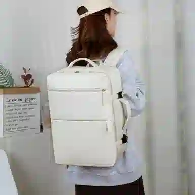 醇龙 大容量时尚纯色简约百搭可扩容 牛津布 双肩包 常规 男女同款情侣款 多色