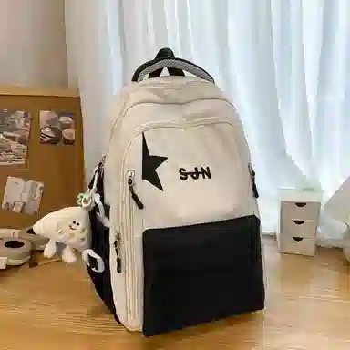 醇龙 日系大容量书包森系高中大学生初中生校园百搭小清新 尼龙 双肩包 男女同款情侣款 多色