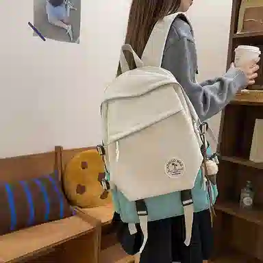 醇龙 大容量电脑包旅行包背包初中生高中生大学生书包通勤 尼龙 双肩包 男女同款情侣款 多色