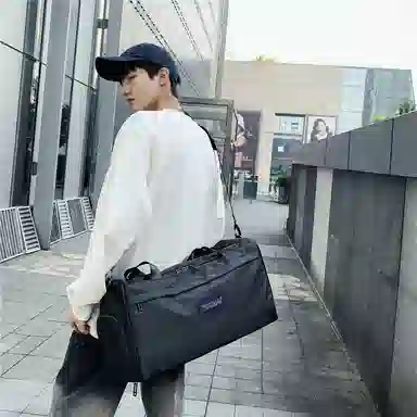 醇龙 大容量干湿分离 尼龙 旅行包 男女同款情侣款 黑/深灰/粉/红/卡其/绿/蓝