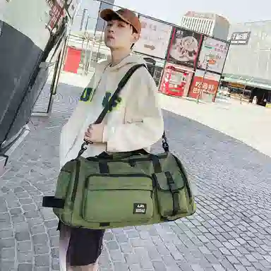 醇龙 大容量运动防水休闲 尼龙 旅行包 常规 男女同款情侣款 黑色/绿色/灰色