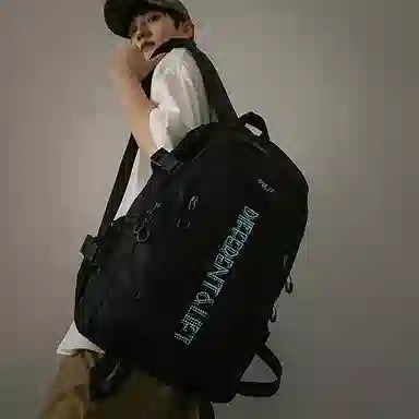 醇龙 大容量休闲百搭轻便 尼龙拼网 双肩包 常规 男女同款情侣款 多色