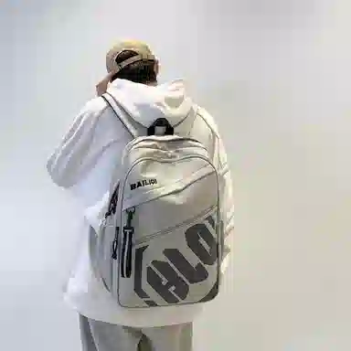 醇龙 潮流美式复古大学生休闲百搭大容量简约 尼龙 双肩包 常规 男女同款情侣款 多色