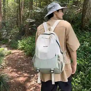 茵初 休闲补习大学轻便小学背包初高中旅行时尚徒步 尼龙 双肩包 男女同款情侣款 多色