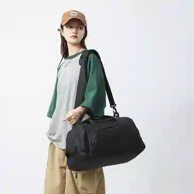 醇龙 大容量运动健身百搭多功能 牛津布 旅行包 男女同款情侣款 黑