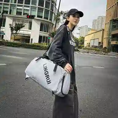 醇龙 多功能运动大容量 尼龙 旅行包 男女同款情侣款 黑色/卡其色/灰色