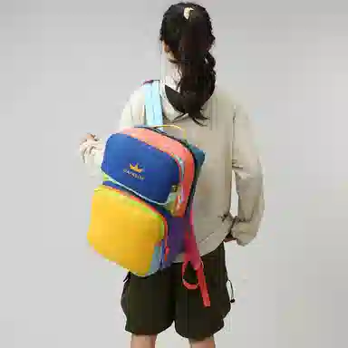 醇龙 多巴胺大容量轻便撞色时尚潮流 牛津布 双肩包 常规 男女同款情侣款 多色