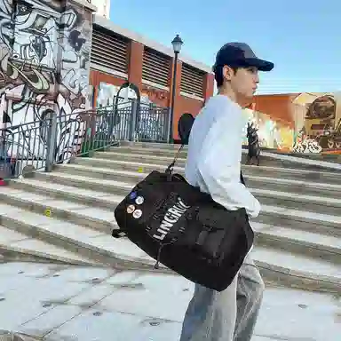 醇龙 多功能休闲时尚拉链开合 尼龙 旅行包 男女同款情侣款 多色