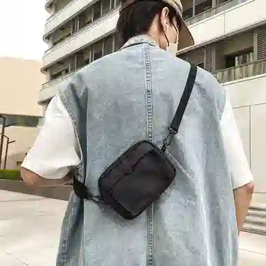 醇龙 尼龙男女通用多色简约单肩包情侣运动手机包休闲百搭斜挎包