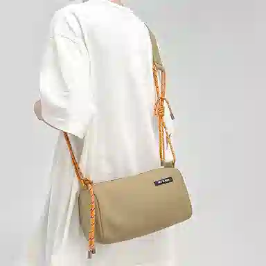 醇龙 休闲防水通勤包 超纤面料 单肩包 常规 男女同款情侣款 白色/黑色/卡其色/绿色