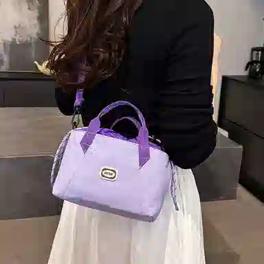 醇龙 百搭轻便时尚通勤小包休闲抽绳 尼龙 手提包 常规 男女同款情侣款 多色