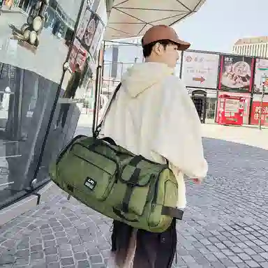 醇龙 大容量运动防水休闲 尼龙 旅行包 常规 男女同款情侣款 黑色/绿色/灰色