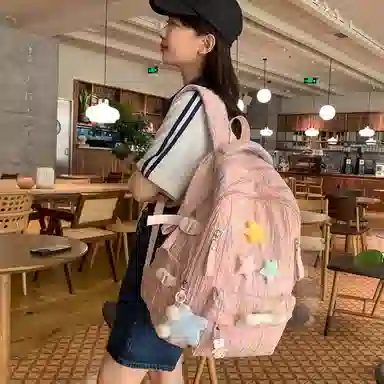 醇龙 百搭简约大容量减负旅行 双肩包 尼龙 女款 多色