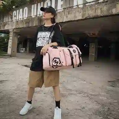 醇龙 休闲简约多功能干湿分离旅游时尚百搭 牛津复合布 旅行包 常规 男女同款情侣款 黑/卡其/红/粉/紫/黄/青绿/牛仔蓝/军绿