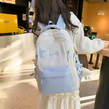醇龙 日系大容量书包森系高中大学生初中生校园百搭小清新 尼龙 双肩包 男女同款情侣款 多色