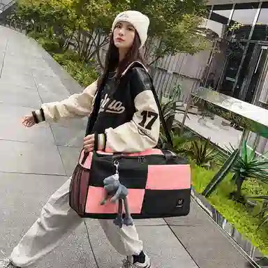 醇龙 大容量短途旅行干湿分离多用 牛津布 单肩包 男女同款情侣款 黑/青绿/蓝/灰/粉/紫/黄/红/白