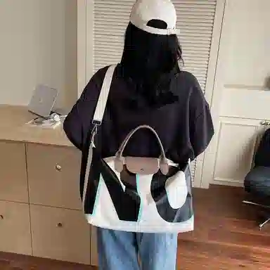 醇龙 大容量短途出差通勤字母 尼龙 旅行包 男女同款情侣款 多色