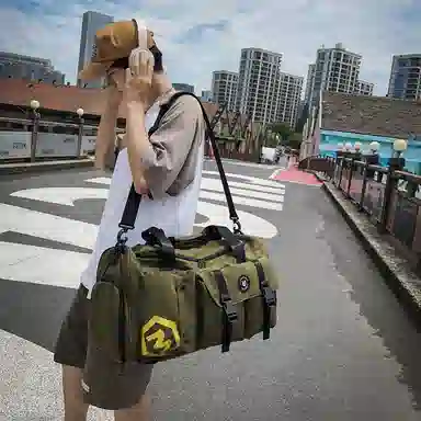 醇龙 休闲简约多功能干湿分离旅游时尚百搭 牛津复合布 旅行包 常规 男女同款情侣款 黑/卡其/红/粉/紫/黄/青绿/牛仔蓝/军绿