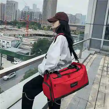 醇龙 大容量干湿分离 尼龙 旅行包 男女同款情侣款 黑/深灰/粉/红/卡其/绿/蓝