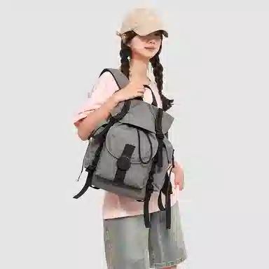 醇龙 时尚潮流简约百搭通勤大容量 尼龙 双肩包 常规 男女同款情侣款 多色