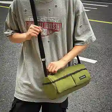 醇龙 纯色高级潮流百搭 尼龙 单肩包 常规 男女同款情侣款 多色