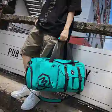 醇龙 休闲简约多功能干湿分离旅游时尚百搭 牛津复合布 旅行包 常规 男女同款情侣款 黑/卡其/红/粉/紫/黄/青绿/牛仔蓝/军绿