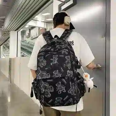 醇龙  尼龙男女通用多色大容量双肩包