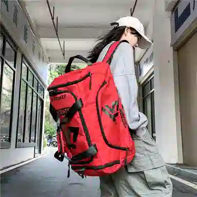 醇龙 多功能双肩大容量 牛津纺 旅行包 常规 男女同款情侣款 黑/红/灰