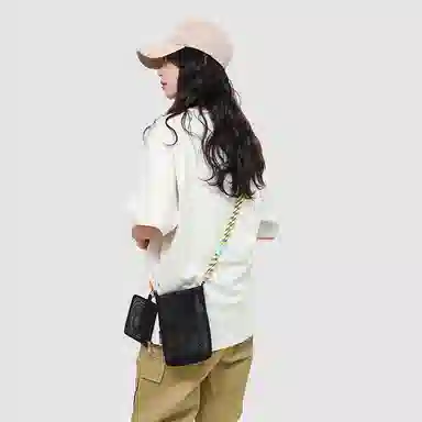 醇龙 网面设计轻便镂空透气 尼龙 斜挎包 女款 多色