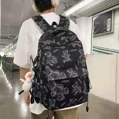 醇龙  尼龙男女通用多色大容量双肩包