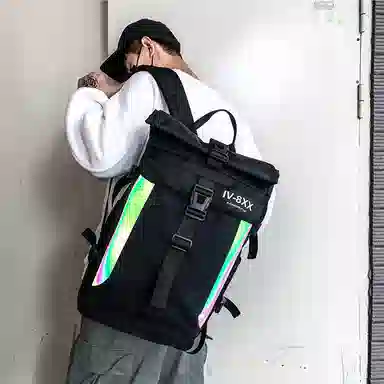 醇龙 日系街头潮牌运动学生大容量旅行背包 牛津布 双肩包 男女同款情侣款 多色